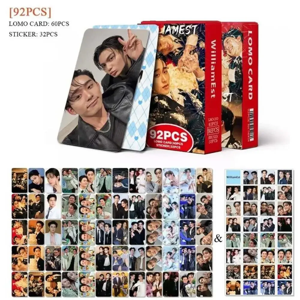 Us seller 92Pcs/Set Thai Star Williamest Laser Lomo Cards - Drama CP William & E